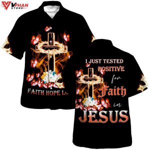 Faith Hope Love Cross Crown Of Thorns Christian Outfit Hawaiian Shirt 1