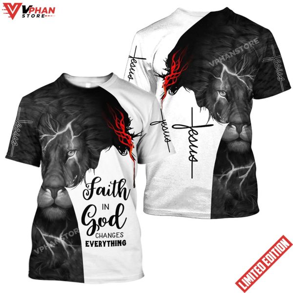 Faith In God Jesus Lion Jesus Unisex Shirt