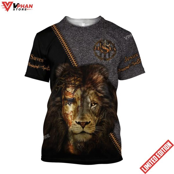 Faith In God Lion Save Jesus Christian 3d Shirts For Men Women