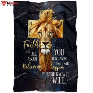 Faith Its Not All About Believing Fleece Blanket 1