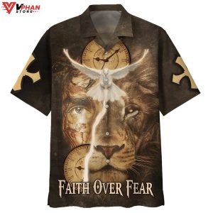 Faith Over Fear Christian Gift Easter Hawaiian Shirt 1