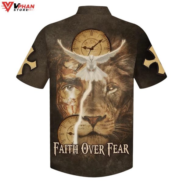 Faith Over Fear Christian Gift Easter Hawaiian Shirt