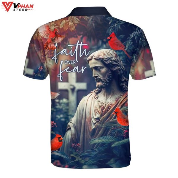 Faith Over Fear Jesus And Cross Easter Gifts Christian Polo Shirt & Shorts