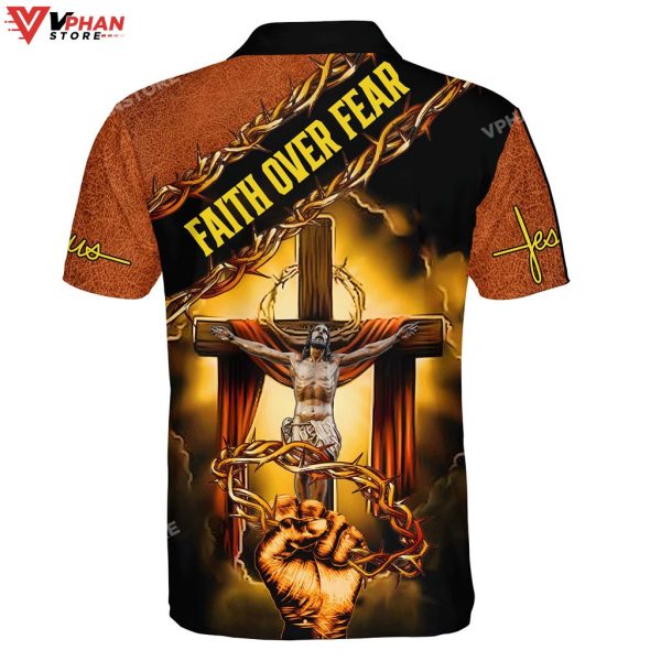 Faith Over Fear Jesus Christ Religious Gifts Christian Polo Shirt & Shorts