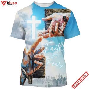 Faith Over Fear Jesus Hands 3d All Over Print Shirt 1