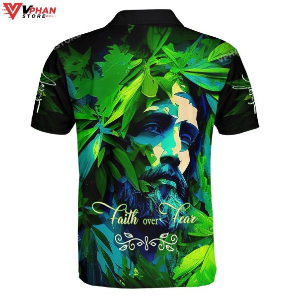Faith Over Fear Jesus Religious Easter Gifts Christian Polo Shirt & Shorts