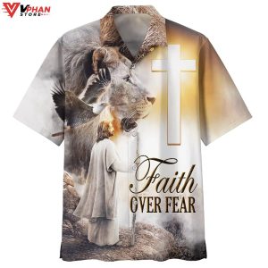 Faith Over Fear Tropical Outfit Christian Gift Ideas Hawaiian Aloha Shirt 1