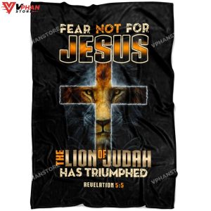 Fear Not Revelation 5 5 Fleece Christian Blanket 1