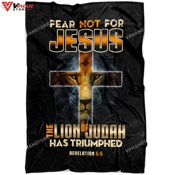 Fear Not Revelation 5 5 Fleece Christian Blanket