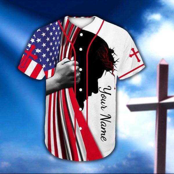 Flag Jesus Is My Everything Religious Easter Gifts Christian Baseball Jersey