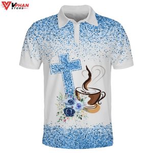 Fueled By Jesus And Coffee Religious Gifts Christian Polo Shirt Shorts 1