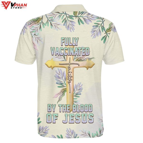 Fully Vaccinated By The Blood Of Jesus Cross Christian Polo Shirt & Shorts