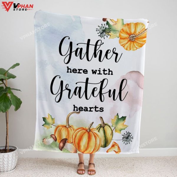 Gather Here With Grateful Hearts Christian Blanket