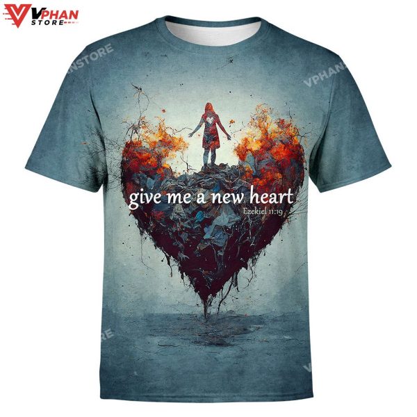 Give Me A New Heart Ezekiel Christian Jesus 3d Full Print Hoodie