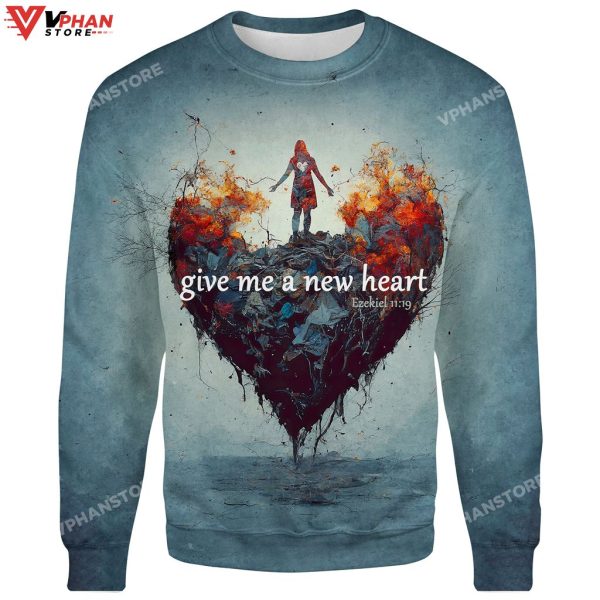 Give Me A New Heart Ezekiel Christian Jesus 3d Full Print Hoodie