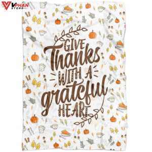 Give Thanks With A Grateful Heart Bible Verse Blanket 1