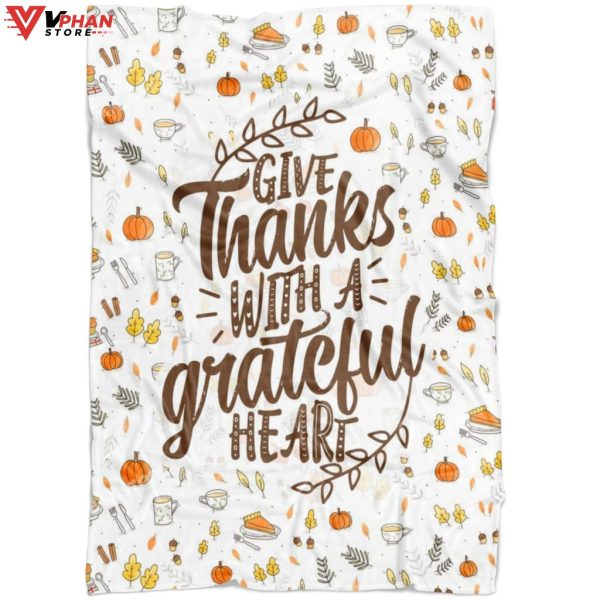 Give Thanks With A Grateful Heart Bible Verse Blanket