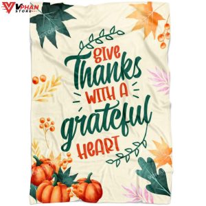 Give Thanks With A Grateful Heart Fleece Blanket 1