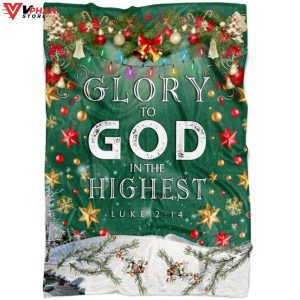 Glory To God In The Highest Christmas Christian Blanket 1