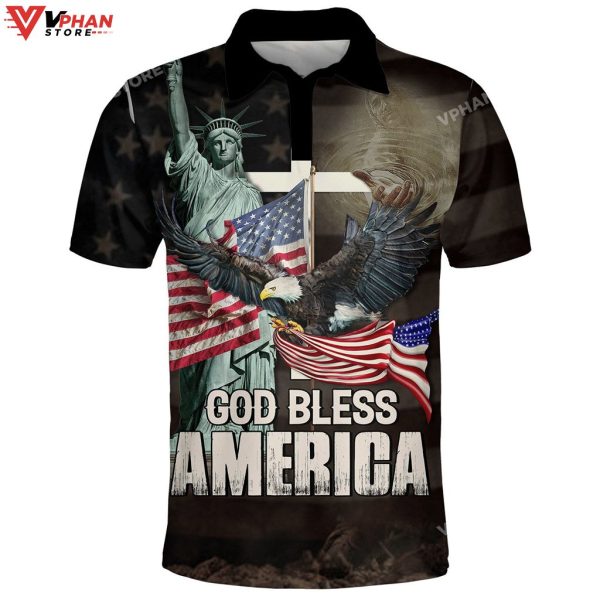 God Bless America Religious Easter Gifts Christian Polo Shirt & Shorts