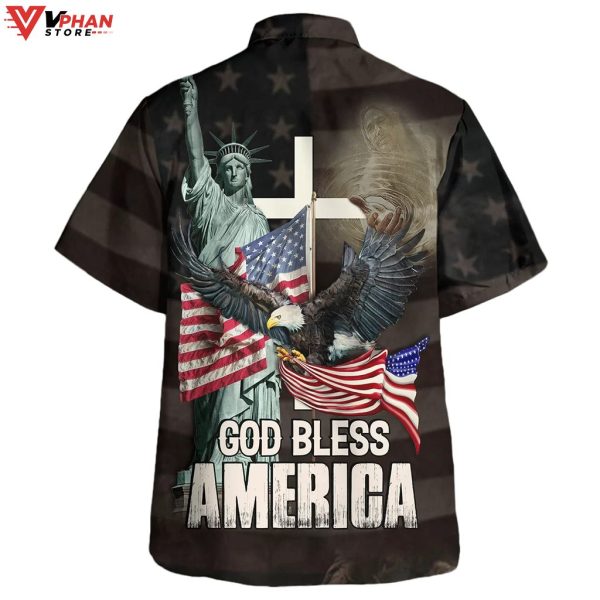 God Bless American Jesus Eagle Tropical Outfit Jesus Hawaiian Shirt