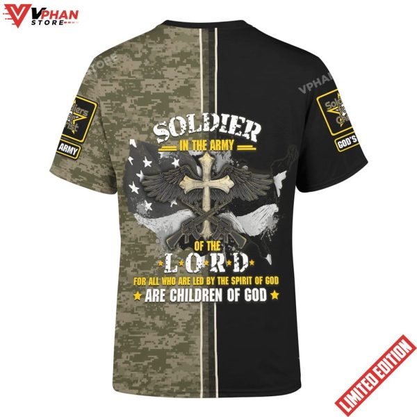 God Bless American Veterans Jesus Christian Customized 3d Shirt