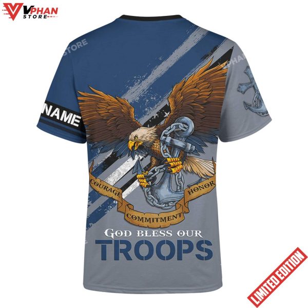 God Bless Our Troops Navy Customized Shirt