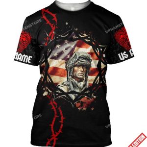 God Bless US Army Independence Day Christian 3d Shirt 1