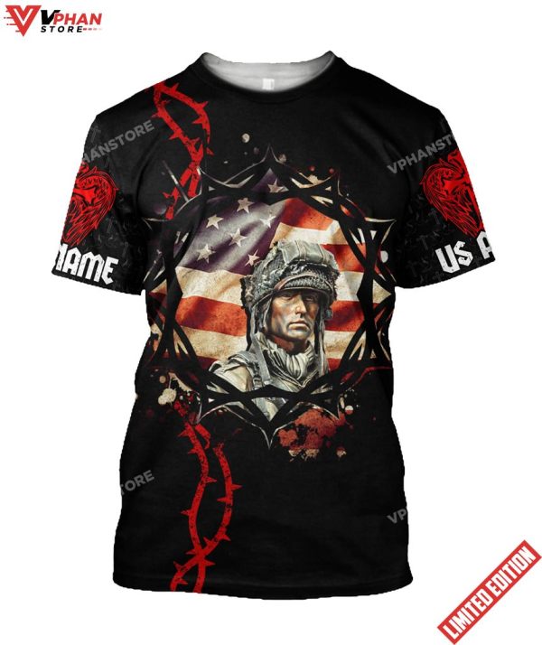 God Bless US Army Independence Day Christian 3d Shirt