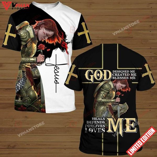 God Designed Me Create Me Blesses Me Jesus Shirt