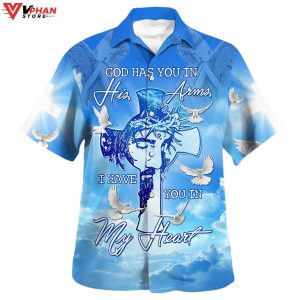 God Has You In His Arms I Have You In Christian Gifts Hawaiian Shirt 1