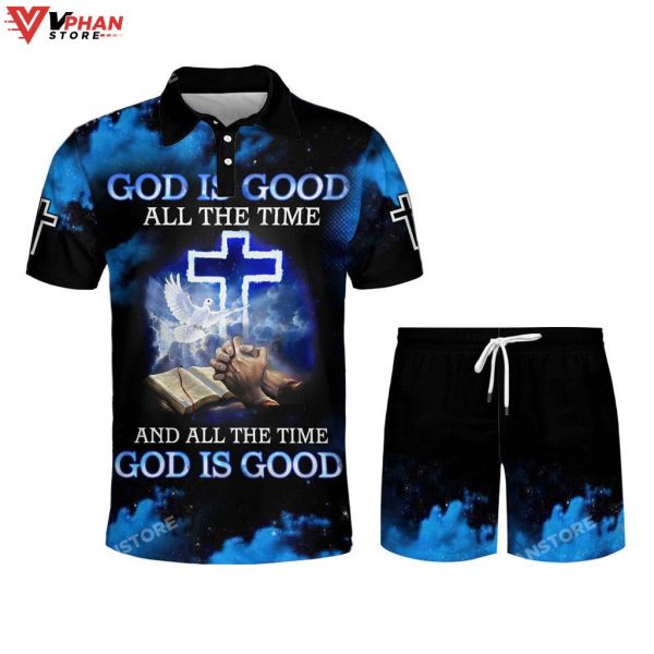 God Is Good All The Time And All The Time Christian Polo Shirt & Shorts