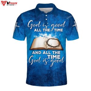 God Is Good All The Time God Is Good Christian Polo Shirt Shorts 1
