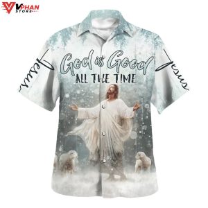 God Is Good All The Time Jesus Tropical Outfit Christian Hawaiian Shirt 1