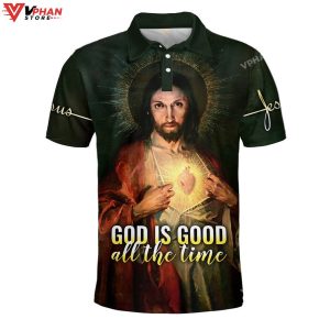 God Is Good All The Time Religious Gifts Christian Polo Shirt Shorts 1