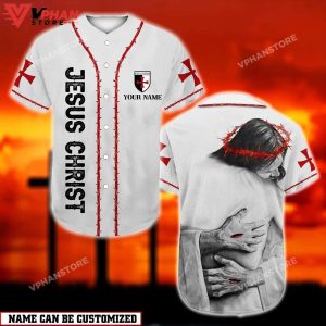 God Is Love Custom God Hug Religious Easter Gifts Christian Baseball Jersey 1