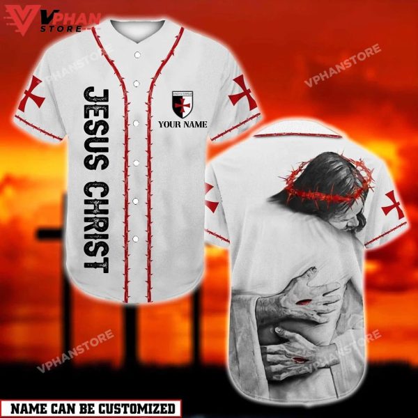 God Is Love Custom God Hug Religious Easter Gifts Christian Baseball Jersey