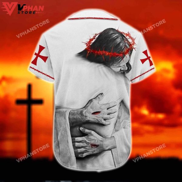 God Is Love Custom God Hug Religious Easter Gifts Christian Baseball Jersey