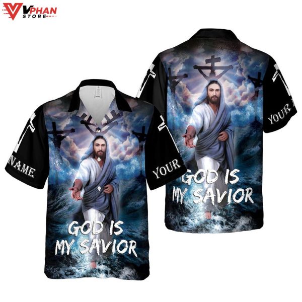 God Is My Savior Hawaiian Outfit Christian Gift Hawaiian Summer Shirt