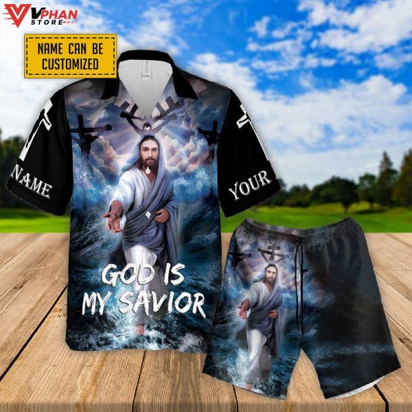 God Is My Savior Hawaiian Outfit Christian Gift Hawaiian Summer Shirt