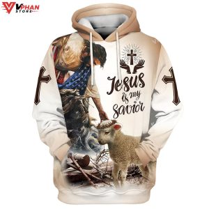 God Lamb Crown Of Thorn Jesus Is My Savior Christian Hoodie 1