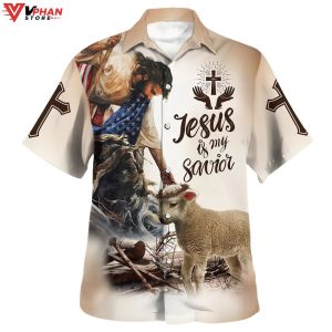 God Lamb Crown Of Thorn Jesus Is My Savior Hawaiian Shirt 1