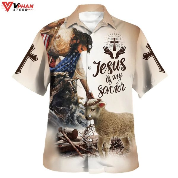 God Lamb Crown Of Thorn Jesus Is My Savior Hawaiian Shirt