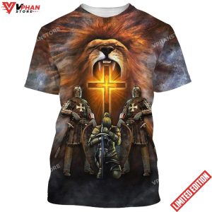 God Religion Christ Jesus With Lion 3d All Over Print Shirt 1