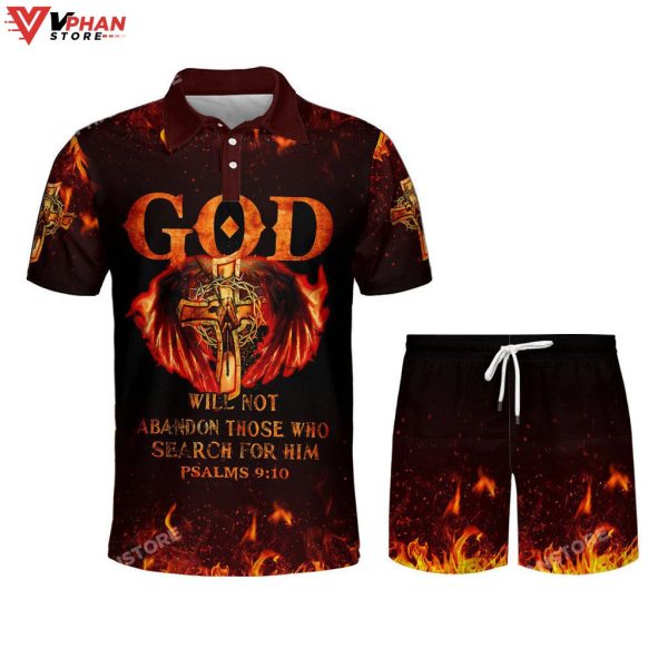 God Will Not Abandon Those Who Search For Christian Polo Shirt & Shorts