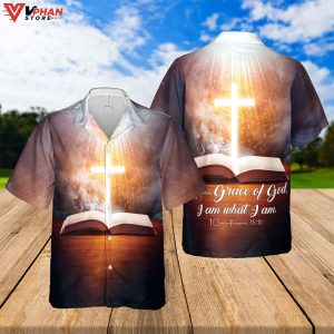 Grace Of God I Am What I Am Christian Gift Hawaiian Summer Shirt 1