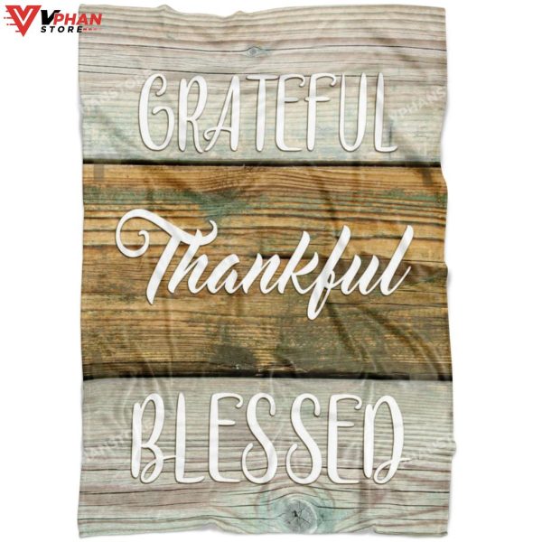 Grateful Thankful Blessed Christians Gifts Bible Verse Blanket
