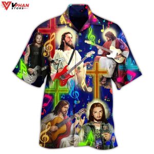 Guitar Jesus Love Guitar Christian Gift Hawaiian Summer Shirt 1