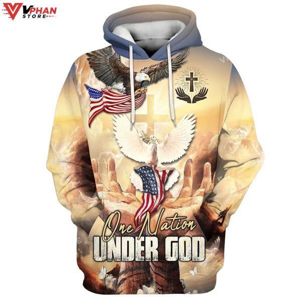 Hand Jesus One Nation Under God Jesus Hoodie