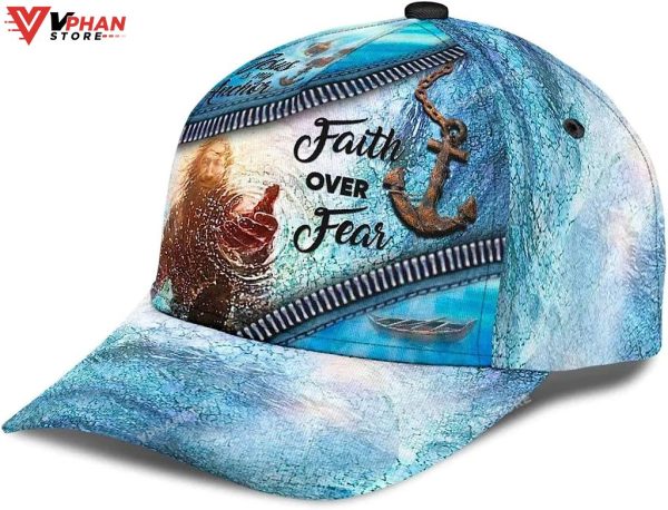Hand Of God Faith Over Fear Anchor Baseball Christian Hat